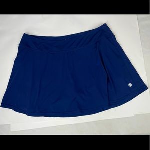 Lilly Pulitzer Luxletic Alia Skort True Navy Blue Run Around Meryl XL